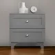 Κομοδίνο Emily Megapap χρώμα ανθρακί 45x42x55εκ.