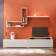 Σύνθεση τηλεόρασης Odessa Megapap χρώμα λευκό 180x37x47εκ.