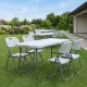 Τραπέζι catering - συνεδρίου Capri Megapap πτυσσόμενο - βαλίτσα χρώμα λευκό του πάγου 120x60x74εκ.