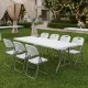 Τραπέζι catering - συνεδρίου Capri Megapap πτυσσόμενο - βαλίτσα χρώμα λευκό του πάγου 240x76x74εκ.