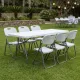 Τραπέζι catering - συνεδρίου Capri Megapap πτυσσόμενο - μονοκόμματη επιφάνεια χρώμα λευκό του πάγου 183x76x74εκ.