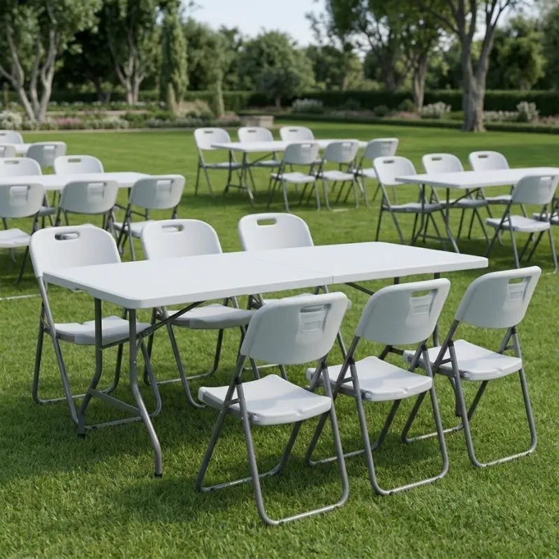 Καρέκλα catering - συνεδρίου Capri Megapap πτυσσόμενη χρώμα λευκό του πάγου 45x50x88εκ.