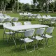 Καρέκλα catering - συνεδρίου Capri Megapap πτυσσόμενη χρώμα λευκό του πάγου 45x50x88εκ.