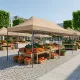 Κιόσκι - Gazebo Bari Megapap πτυσσόμενο μεταλλικός σκελετός - αδιάβροχο ύφασμα χρώμα της άμμου 3x6x3,27m.