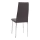 Σετ τραπεζαρία 5τμχ Allos - Rosa Megapap χρώμα sapphire oak - καφέ/χρωμίου πόδι 75x75x77εκ.