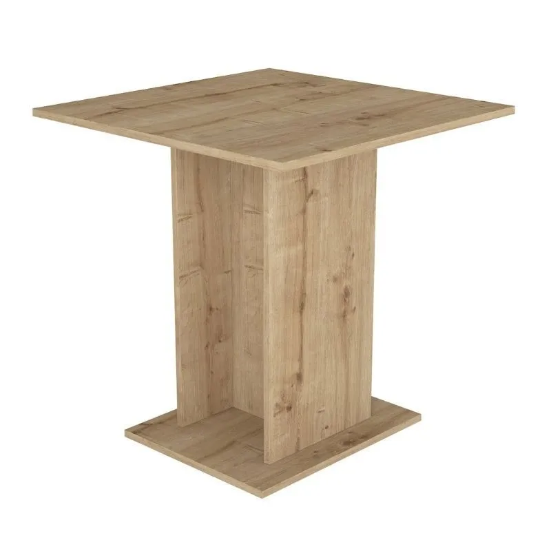 Σετ τραπεζαρία 5τμχ Allos - Rosa Megapap χρώμα sapphire oak - γκρι 75x75x77εκ.