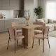 Σετ τραπεζαρία 5τμχ Allos - Kevin Megapap χρώμα sapphire oak - μόκα 75x75x77εκ.