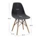 Σετ τραπεζαρία 5τμχ Darlen - Nova Megapap χρώμα sapphire oak - μαύρο 125x72x74εκ.