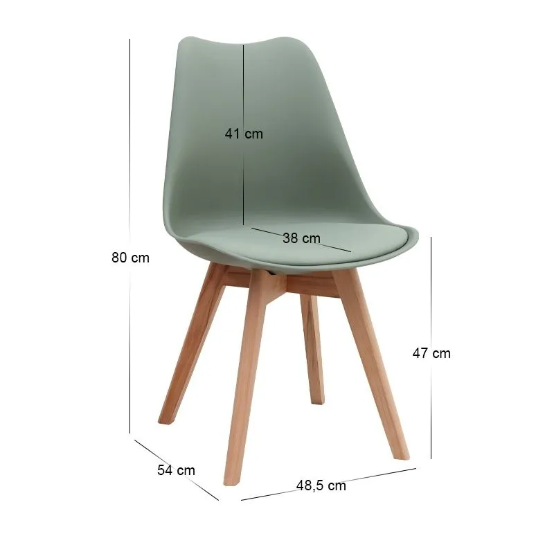 Σετ τραπεζαρία 5τμχ Darlen - Viva Megapap χρώμα sapphire oak - φυστικί 125x72x74εκ.