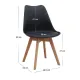 Σετ τραπεζαρία 5τμχ Darlen - Viva Megapap χρώμα sapphire oak - μαύρο/φυσικό πόδι 125x72x74εκ.