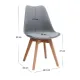 Σετ τραπεζαρία 5τμχ Darlen - Viva Megapap χρώμα sapphire oak - γκρι 125x72x74εκ.