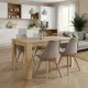 Σετ τραπεζαρία 5τμχ Darlen - Viva Megapap χρώμα sapphire oak - cappuccino 125x72x74εκ.