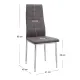 Σετ τραπεζαρία 5τμχ Darlen - Rosa Megapap χρώμα sapphire oak - καφέ/χρωμίου πόδι 125x72x74εκ.