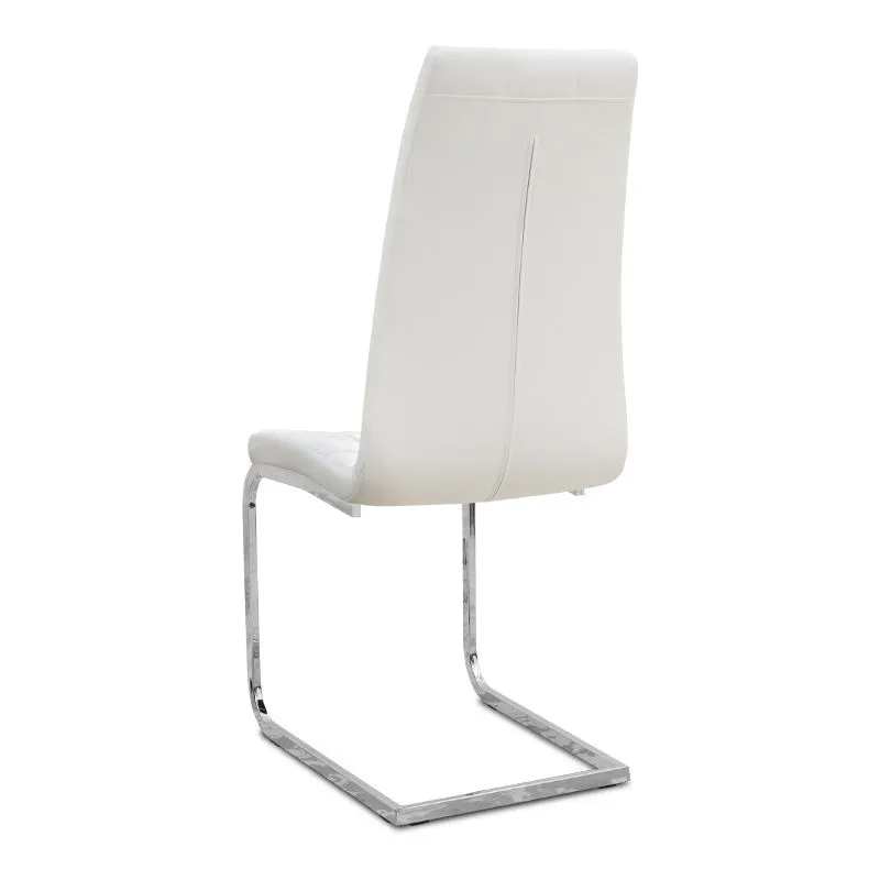 Σετ τραπεζαρία 5τμχ Darlen - Vela Megapap χρώμα sapphire oak - λευκό 125x72x74εκ.