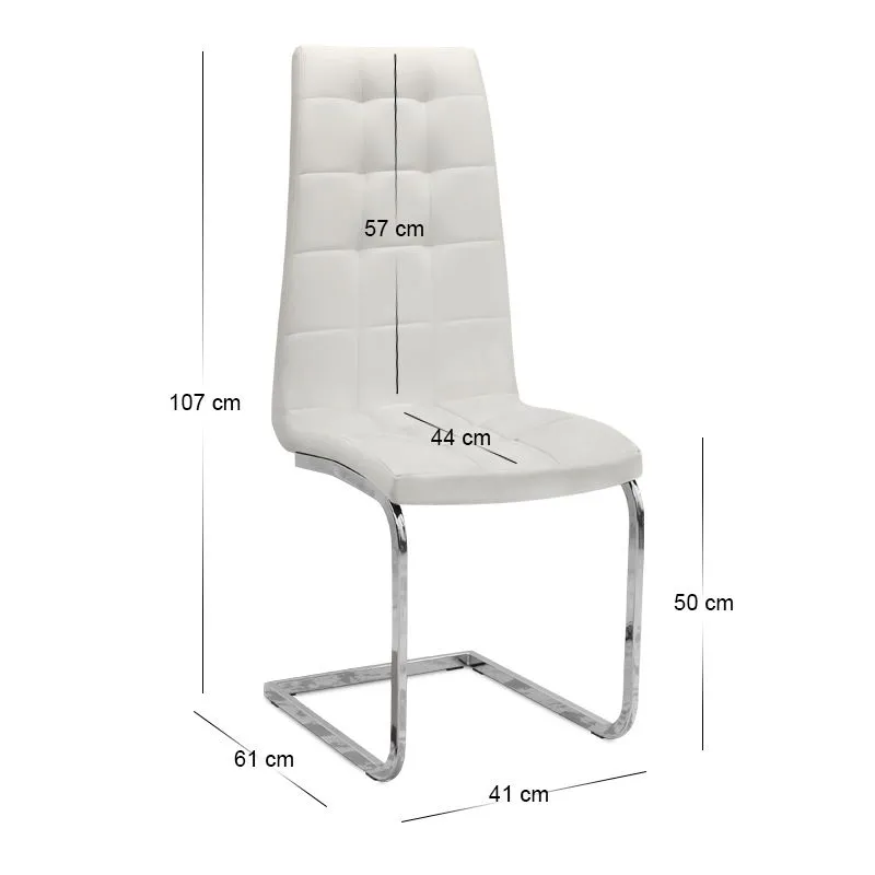 Σετ τραπεζαρία 5τμχ Darlen - Vela Megapap χρώμα sapphire oak - λευκό 125x72x74εκ.