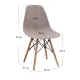Σετ τραπεζαρία 5τμχ Darlen - Nova Megapap χρώμα λευκό - cappuccino 125x72x74εκ.