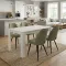 Σετ τραπεζαρία 5τμχ Darlen - Christy Megapap χρώμα λευκό - λαδί 125x72x74εκ.