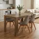 Σετ τραπεζαρία 5τμχ Darlen - Viva Megapap χρώμα καρυδί - cappuccino 125x72x74εκ.