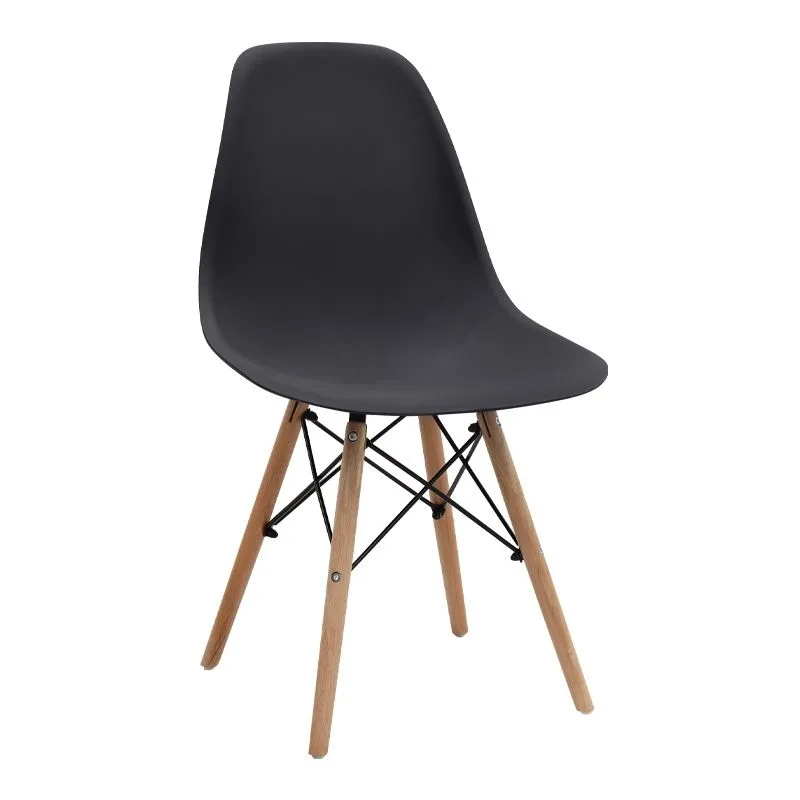 Σετ τραπεζαρία 5τμχ Darlen - Nova Megapap χρώμα sencron black - μαύρο 125x72x74εκ.