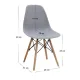 Σετ τραπεζαρία 5τμχ Darlen - Nova Megapap χρώμα sencron black - γκρι 125x72x74εκ.
