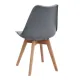 Σετ τραπεζαρία 5τμχ Darlen - Viva Megapap χρώμα sencron black - γκρι 125x72x74εκ.