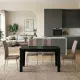 Σετ τραπεζαρία 5τμχ Darlen - Alma Megapap χρώμα sencron black - μπεζ 125x72x74εκ.