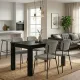 Σετ τραπεζαρία 5τμχ Darlen - Kevin Megapap χρώμα sencron black - λαδί 125x72x74εκ.