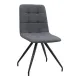 Σετ τραπεζαρία 5τμχ Darlen - Bianca Megapap χρώμα sencron black - γκρι 125x72x74εκ.