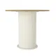 Σετ τραπεζαρία 5τμχ Bohema - Nova Megapap χρώμα ivory/sepet oak - μαύρο Ø90x77,7εκ.
