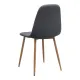 Σετ τραπεζαρία 5τμχ Bohema - Iris Megapap χρώμα ivory/sepet oak - γκρι Ø90x77,7εκ.