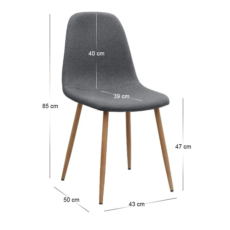 Σετ τραπεζαρία 5τμχ Bohema - Iris Megapap χρώμα ivory/sepet oak - γκρι Ø90x77,7εκ.