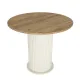 Σετ τραπεζαρία 5τμχ Bohema - Iris Megapap χρώμα ivory/sepet oak - ανοιχτό μπεζ Ø90x77,7εκ.