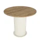 Σετ τραπεζαρία 5τμχ Bohema - Rosa Megapap χρώμα ivory/sepet oak - γκρι Ø90x77,7εκ.