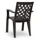 Σετ τραπεζαρία κήπου Callan Megapap 5τμχ πολυπροπυλενίου τραπέζι 120x70 - πολυθρόνα χρώμα καφέ S_GP046-0002,1+GP046-0004,3x4