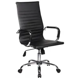 VELCO Pro Systems ΚΑΡΕΚΛΑ ΓΡΑΦΕΙΟΥ ΜΑΥΡΗ ΔΙΕΥΘΥΝΤΟΥ -ΔΙΑΣΤΑΣΕΙΣ: 55x53x105/115cm- ΕΠΙΦΑΝΕΙΑ PU - 66-20064