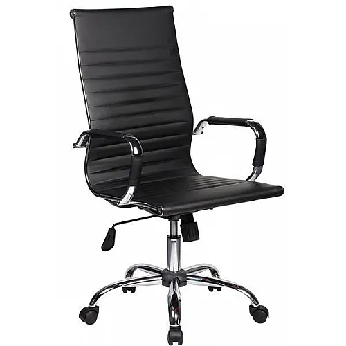 VELCO Pro Systems ΚΑΡΕΚΛΑ ΓΡΑΦΕΙΟΥ ΜΑΥΡΗ ΔΙΕΥΘΥΝΤΟΥ -ΔΙΑΣΤΑΣΕΙΣ: 55x53x105/115cm- ΕΠΙΦΑΝΕΙΑ PU - 66-20064