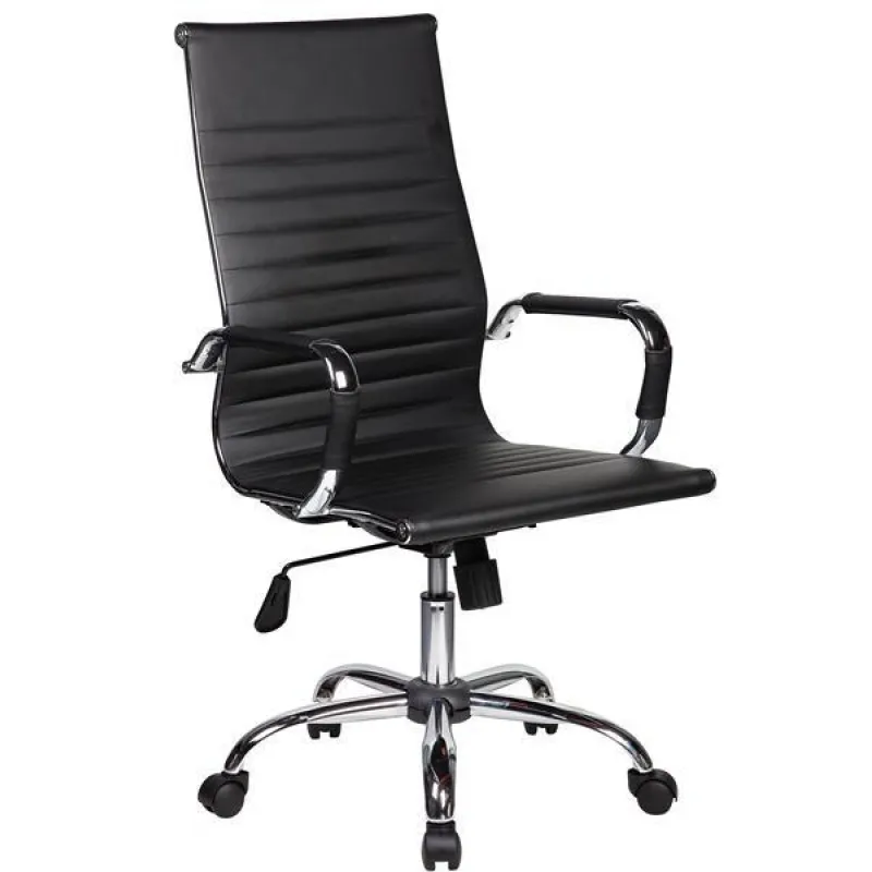 VELCO Pro Systems ΚΑΡΕΚΛΑ ΓΡΑΦΕΙΟΥ ΜΑΥΡΗ ΔΙΕΥΘΥΝΤΟΥ -ΔΙΑΣΤΑΣΕΙΣ: 55x53x105/115cm- ΕΠΙΦΑΝΕΙΑ PU - 66-20064 - Καρέκλες γραφείου