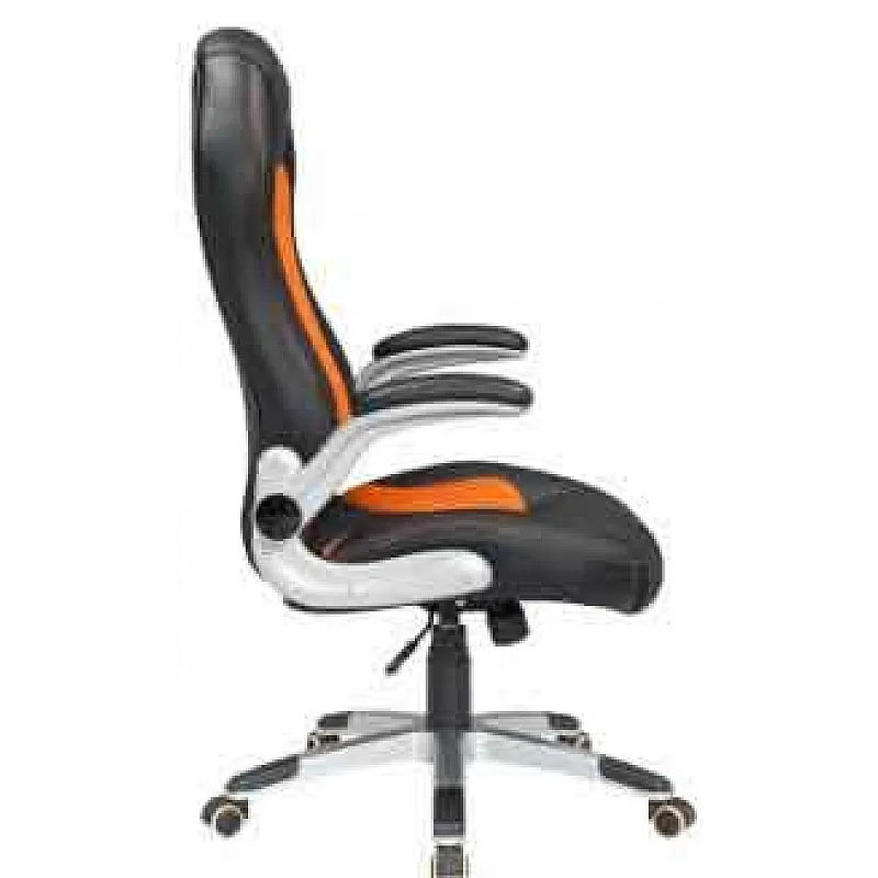 VELCO Pro Systems ΚΑΡΕΚΛΑ ΓΡΑΦΕΙΟΥ GAMING ΜΑΥΡΗ-ΠΟΡΤΟΚΑΛΙ- ΔΙΑΣΤΑΣΕΙΣ: 67x68x110/118cm- ΕΠΙΦΑΝΕΙΑ PU PVC - 66-23553 - Καρέκλες γραφείου