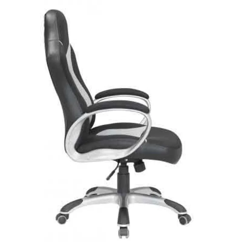 VELCO Pro Systems ΚΑΡΕΚΛΑ ΓΡΑΦΕΙΟΥ  GAMING ΜΑΥΡΗ-ΓΚΡΙ- ΔΙΑΣΤΑΣΕΙΣ: 64x62x110/118cm -ΕΠΙΦΑΝΕΙΑ PU PVC - 66-23591 - Καρέκλες γραφείου
