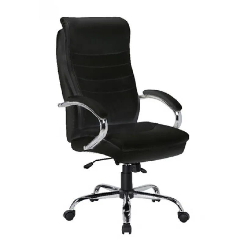 VELCO Pro Systems ΚΑΡΕΚΛΑ ΓΡΑΦΕΙΟΥ ΜΑΥΡΗ ΔΙΕΥΘΥΝΤΟΥ- ΔΙΑΣΤΑΣΕΙΣ: 64x71x110/120cm - ΕΠΙΦΑΝΕΙΑ PU PVC - 66-31527 - Καρέκλες γραφείου