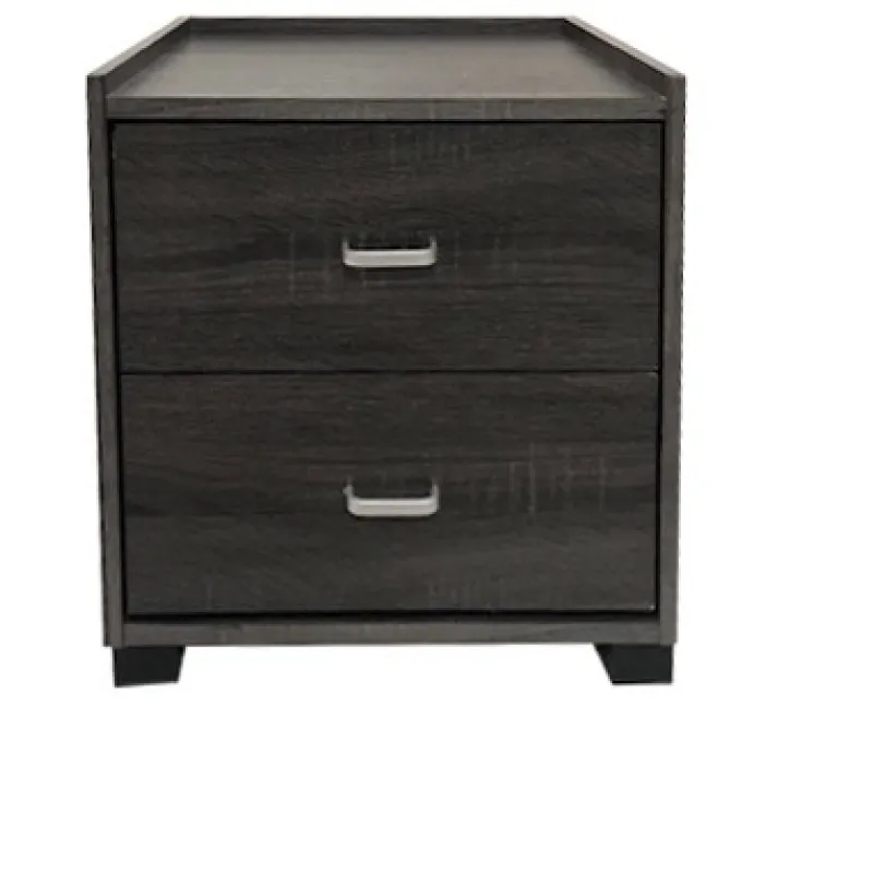 VELCO Pro Systems ΚΟΜΟΔΙΝΟ ΜΕ ΔΥΟ ΣΥΡΤΑΡΙΑ 43x40x43 εκ  ΓΚΡΙ ΟΞΙΑ - 65-35594-30 - Κομοδίνα