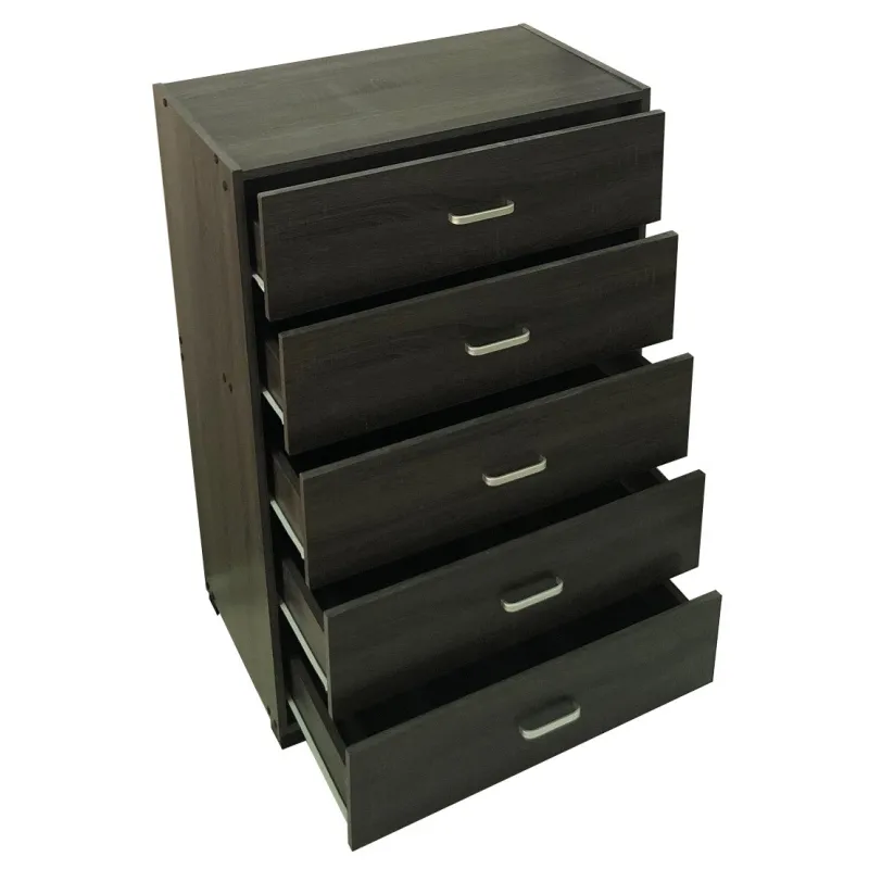 VELCO Pro Systems ΣΥΡΤΑΡΙΕΡΑ ΜΕ ΠΕΝΤΕ ΣΥΡΤΑΡΙΑ 68x40x101 εκ ΓΚΡΙ  ΟΞΙΑ - 65-35440-30 - Συρταριέρες - Τουαλέτες