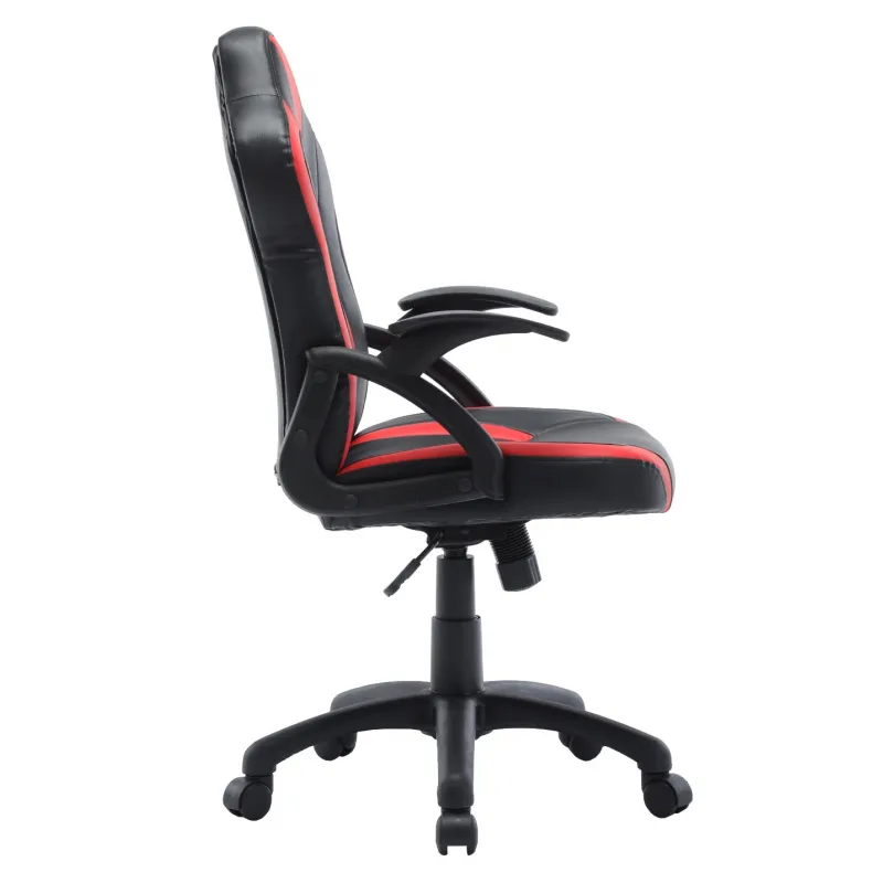 VELCO Pro Systems ΚΑΡΕΚΛΑ ΓΡΑΦΕΙΟΥ GAMING- ΜΑΥΡΗ-ΚΟΚΚΙΝΗ- ΕΠΙΦΑΝΕΙΑ PU - 66-35686 - Καρέκλες γραφείου