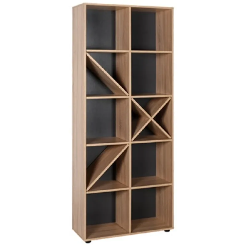 ΡΑΦΙΕΡΑ ΜΕ ΔΕΚΑ  ΡΑΦΙΑ 75x30x188 εκ SONOMA - 622-3682-31 - Βιβλιοθήκες γραφείου