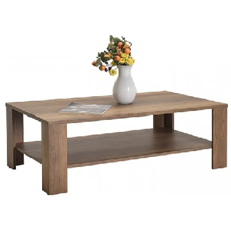 Τραπέζι σαλονιού με ράφι 110x65x42 εκ OSLO WALNUT - 681-6088-37 - Τραπεζάκια σαλονιού