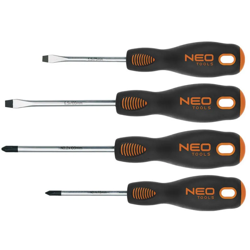 NEO TOOLS Κατσαβίδια μαγνητικά σετ 4τεμ 04-204