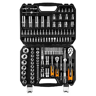 NEO TOOLS Σετ καστάνια με καρυδάκια και κλειδιά 1/2   και  1/4  126 τεμ. 08-666