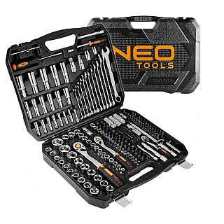 NEO 10-076 Σετ Καστάνια με Καρυδάκια 1/2" και 1/4" και 3/8" 219τ.