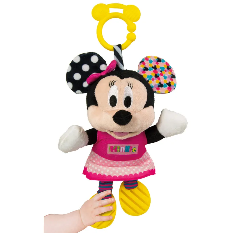 Baby Clementoni Disney Baby Βρεφικό Παιχνίδι Minnie Χνουδωτό-Κουδουνίστρα Για 6+ Μηνών