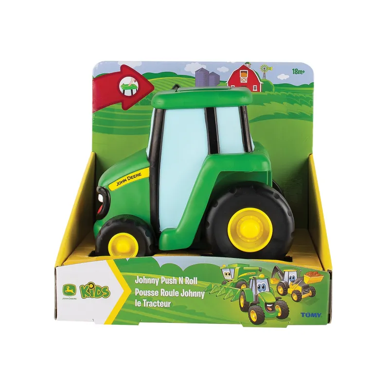John Deere Παιδικό Παιχνίδι Τρακτεράκι Τζόνι Push & Roll Για 18+ Μηνών